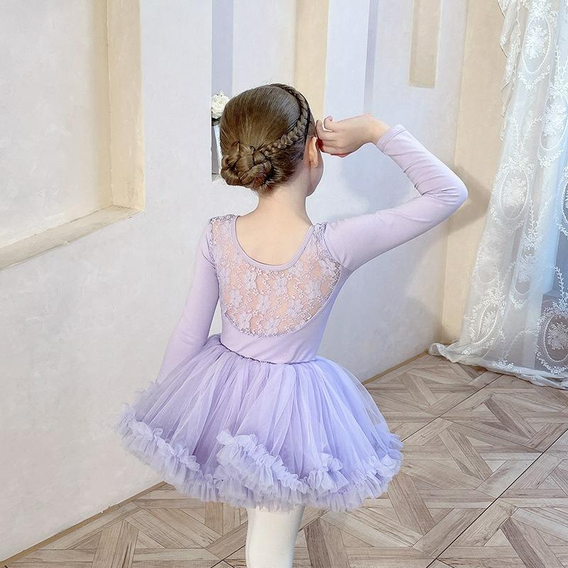 Dziecięca Odzież do Tańca Letnia z Krótkim Rękawem Dziewczęca Odzież do Ćwiczeń Koronkowa Różowa Dziecięca Odzież na Egzamin Baletowy Odzież do Tańca Chińskiego