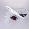 A380 Lufthansa Airplane Model 1/160 Scale 50.5CM Airline W Light and Wheel Diecast Plastic Plane For Collection Office Decor