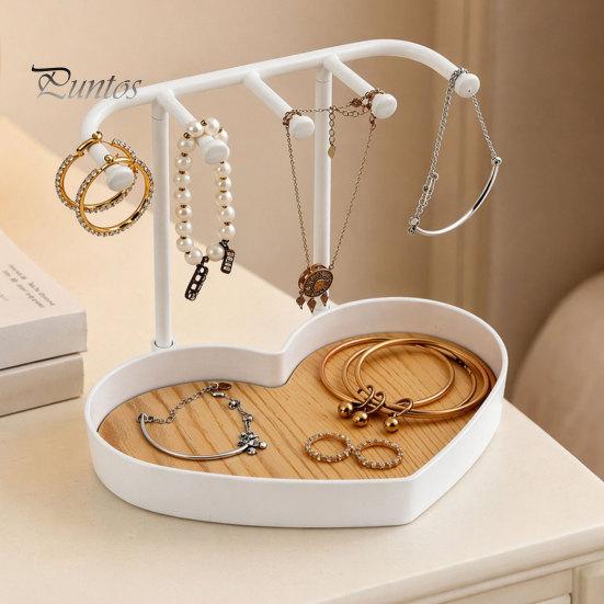 Jewelry Box for Long And Short Necklaces Organizer Stand, Love Partition Tray Design, Non-Slip Wear-Resistant Multi-Hanging Hanger, Necklace