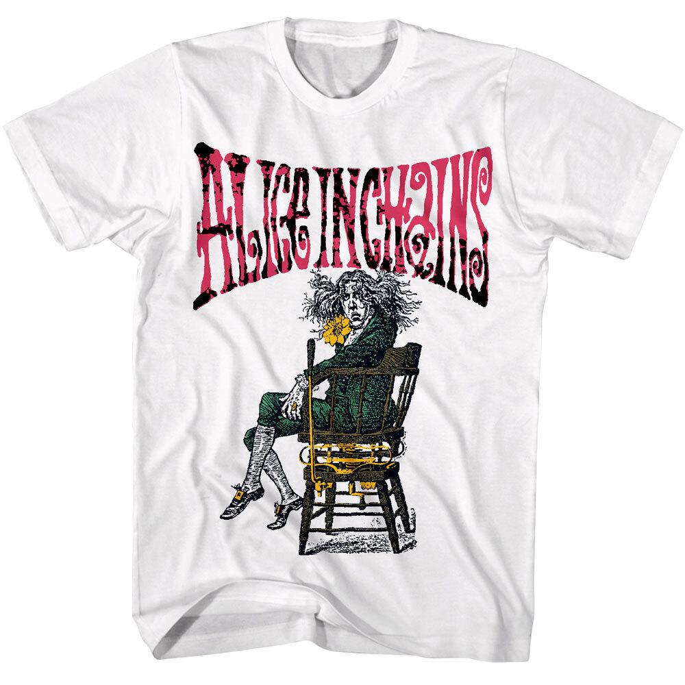 Alice in Chains Wonderland Mad Hatter Men T Shirt Alt Rock Metal Album Concert XXL