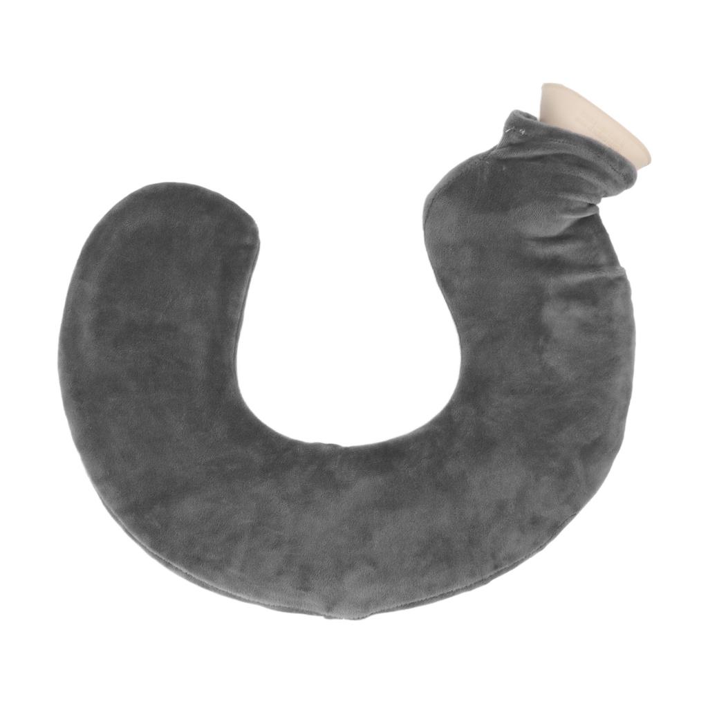 U Shaped Hot Water Bottle Warm Neck Soft Rubber Hot Water Bag with Detachable Cloth Cover