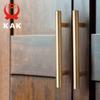 KAK 10PCS Brushed Gold Kitchen Door Handles Stainless Steel Straight Cupboard Handles Knobs Cabinet Pull Furniture Handle