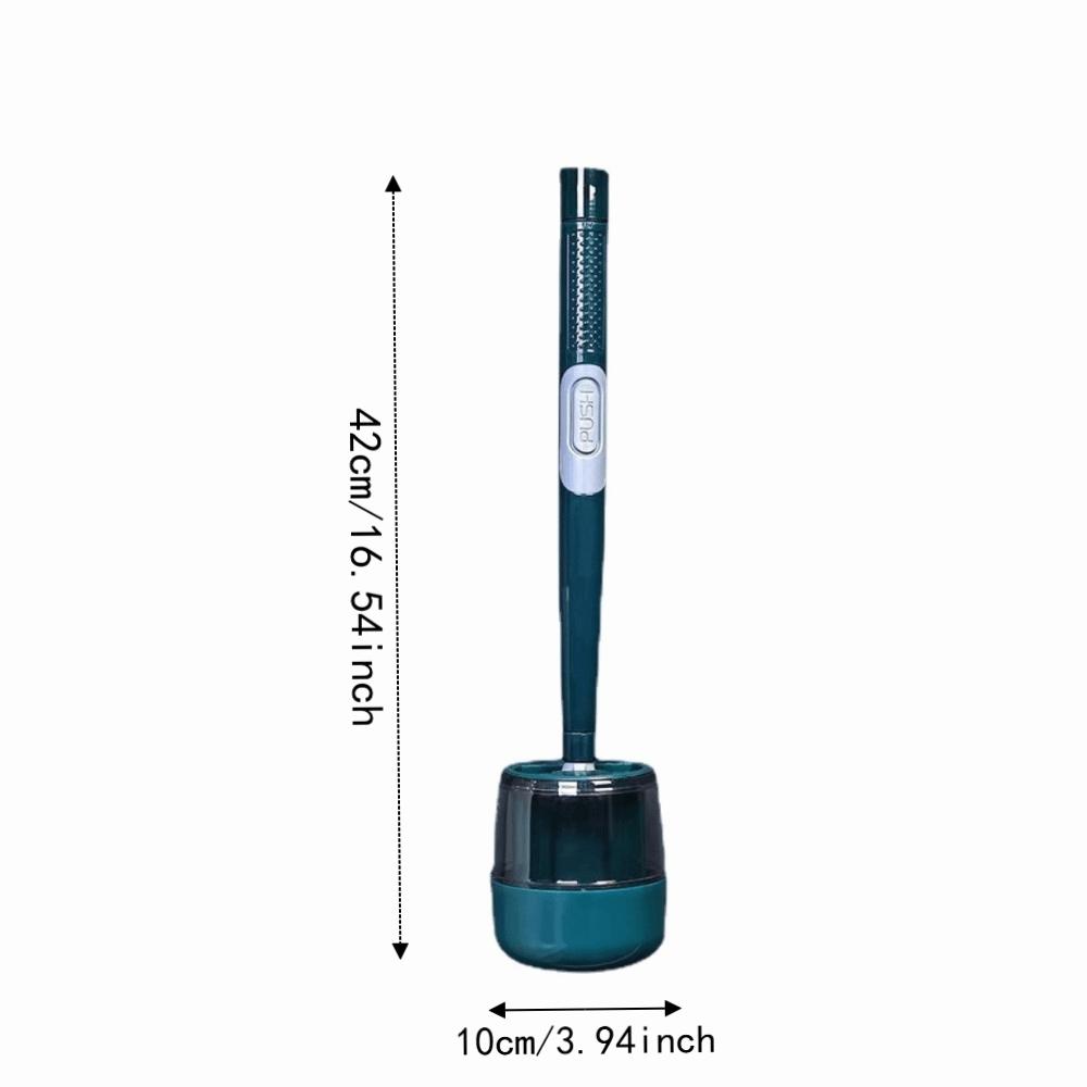 42*10cm Wall-mounted Liquid Adding Silicone Toilet Brush Household Toilet Daily Stain Cleaning