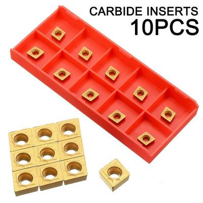10 peças CCMT060204-HM YBC251 Torno CNC Lâminas de carboneto Inserir para ferramenta de torneamento