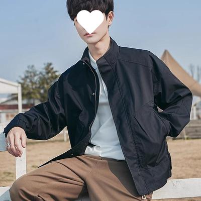 Jacket Men's Spring and Autumn Trendy Wear Men's Korean Style Lapel Solid Color Slimming Casual Youth Jacket