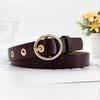 Luxury Brand Faux Leather Women Belts High Quality Fashion Round Pin Buckle Waist Belt
