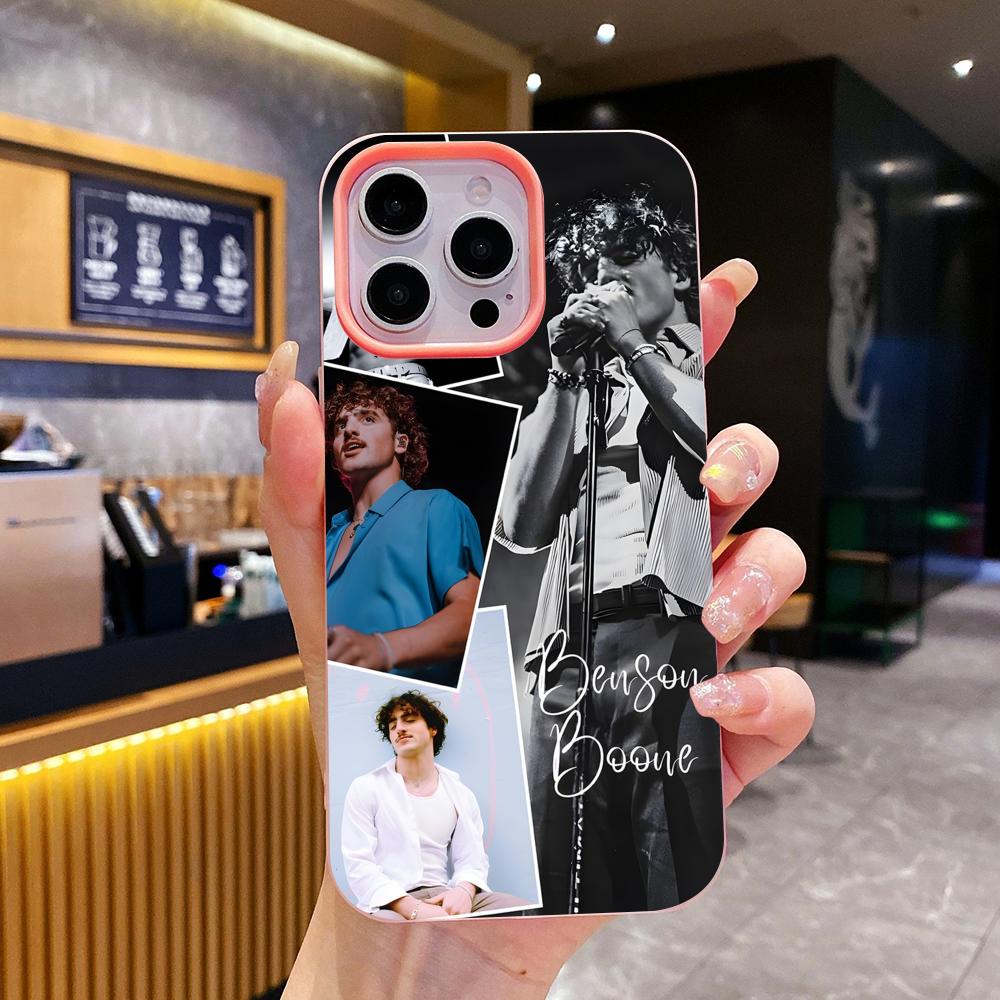 

Benson Boone Jelly Double layer Pink Mobile Phone Case for iPhone 17 16 15 14 13 12 11 Air Pro Max Plus Protective iPhone 15 Pro Max