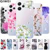 For Xiaomi Redmi 12 Case Flowers Clear TPU Silicon Funda Capa On for Redmi 12 4G / Redmi12 5G Soft Covers Transparent Coque Bags