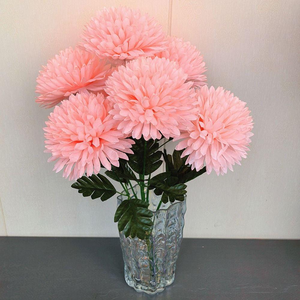 Multicolor Chrysanthemum Artificial Flower 7 Heads Decorative Flower Faux Floral Event Supplies