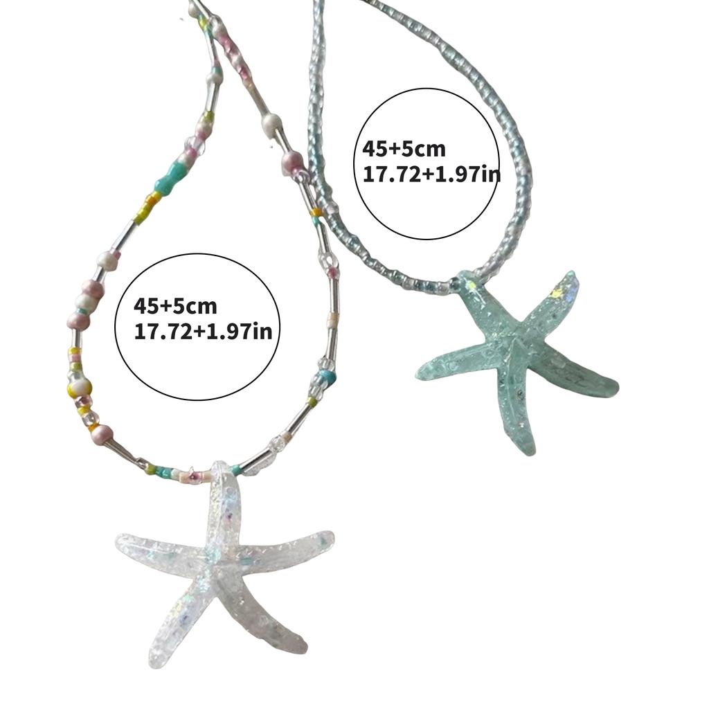 Verstellbare Cool Starfish Anhänger Halskette Kinder Hals Schmuck Kinder Modeschmuck Geeignet für Jungen und Mädchen Geschenk