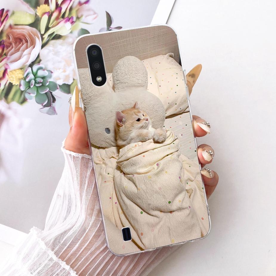 For Samsung Galaxy A01 Case SM-A015F New Luxury Painted Cover Soft Slim Phone Case For Samsung A01 M 01 Galaxy M01 Fundas Bumper