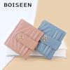 E New Women's Card Bag Embossed Multi-Card Position Buckle Bank Card Cover Stylish Small Wallet Female