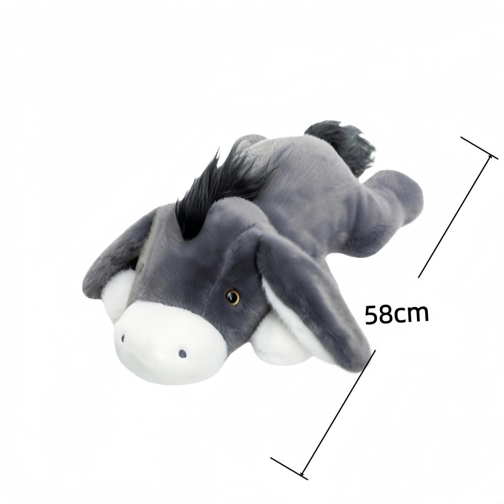 Donkey Plush Toys 28/38/58cm Simulated Donkey Squishy Stuffed Doll Throw Pillow Soft Sofa Cushion Home Decor Toys Birthday Gifts