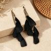 Orecchini Bohemien Vintage Foglia Piuma - Ganci ad Anello a Catena Lunga Stile Etnico per Donna