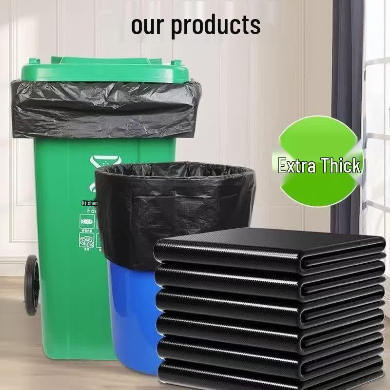 Dengjin 20L Black Flat-Top Garbage Bags (50 Count)
