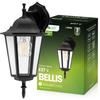 Kinkiet Ogrodowy Elewacyjny Zewnętrzny E27 Latarnia Do Dołu Czarna Bellis Lumiled