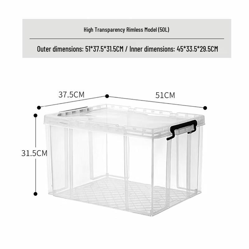 Transparent Large Capacity PP Storage Box