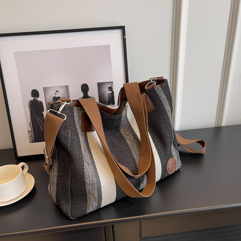 Pendler-Tasche Damen-Großraumtasche Neue lässige College-Studenten-Klassentasche Canvas-Umhängetasche