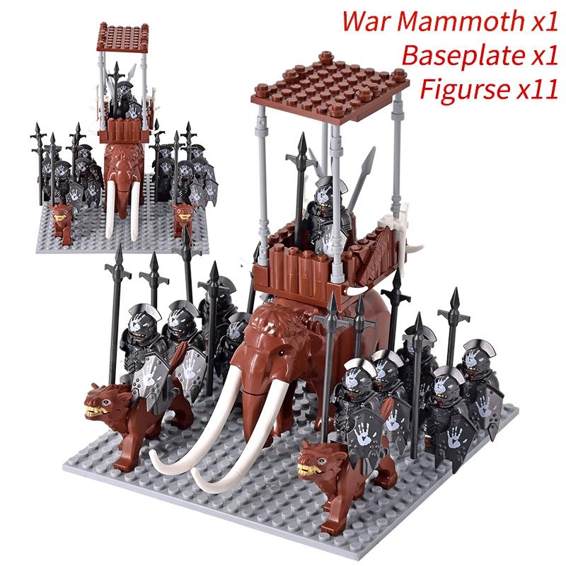 Lot Elfové Voják Orkové Armádní Figurky LOTR Brnění Strážce Bojovník Lučištník Středověcí Rytíři Stavební Kostky Cihličky hračky dárky