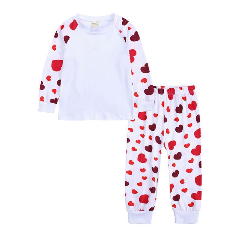 1-13 Years Kids Pajama Set Long Sleeve Sweatshirt and Pants Loungewear