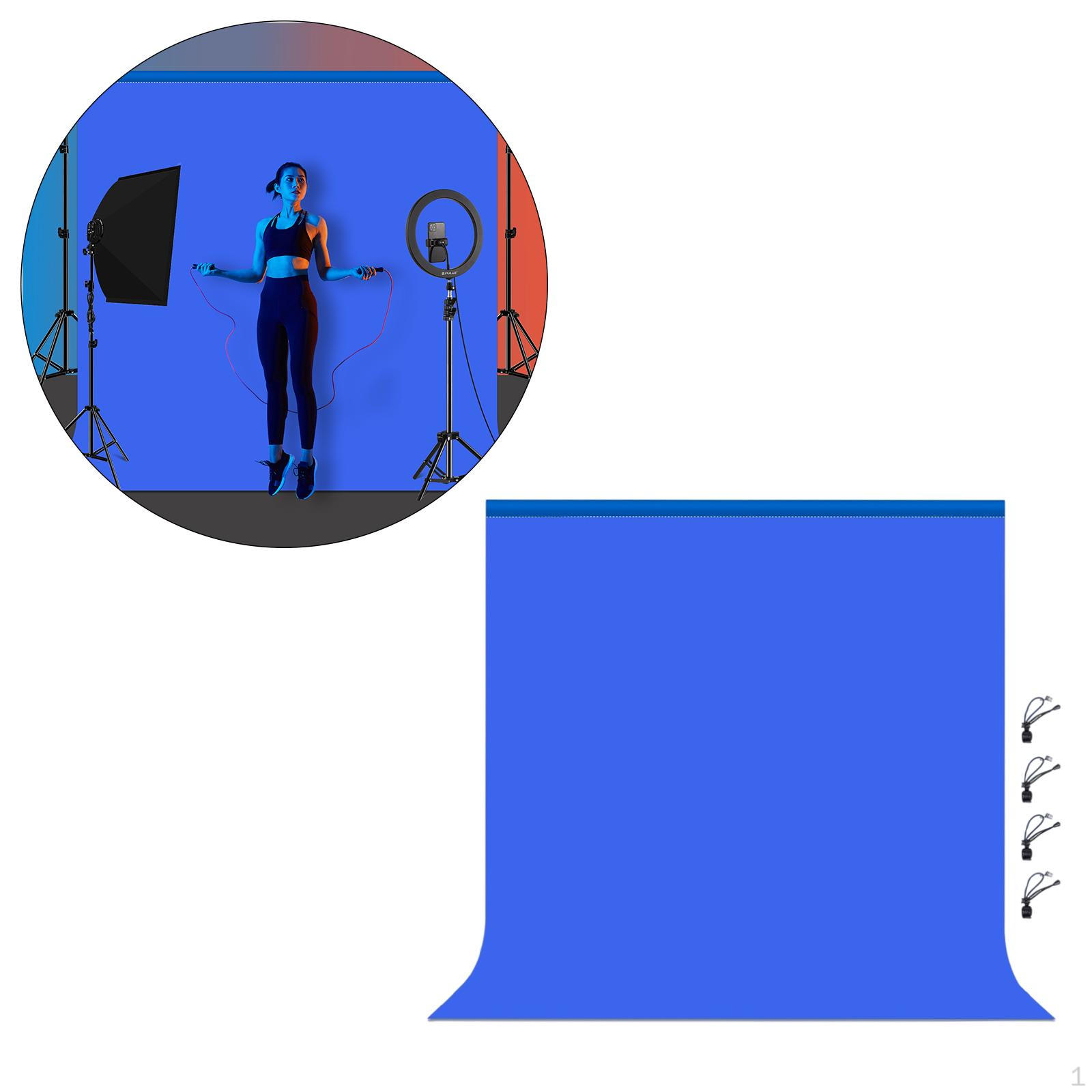 

Double Sided Matte Fabric Photography Backdrop for Photoshoot High Density Dustproof Washable синій