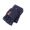 Men's and Women's Autumn/Winter Flip-Top Fingerless Gloves Warm, Windproof, Stylish Commuter Gloves for Office Wear Exposed-Finger Design