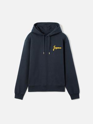 Trendy Women's Long Sleeve Hooded Sweatshirt with Pocket - Unisex, American Style by Jacquemus.