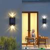 Innovative Solar Powered Dual Head Led Wall Light For Outdoor Garden And Patio Use