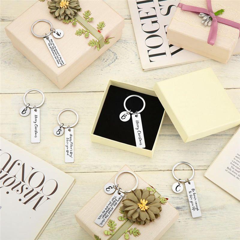 A84E-30 Pcs Engravable Metal Keychain Blanks Metal Stamping Blanks For Engraving Stainless Steel Blank Key Ring Tags