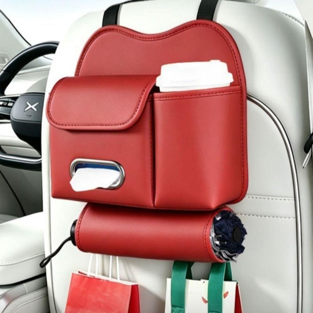 Space Saving Car Backseat Organizer Waterproof Car Seat Back Tissue Box Car Cup Holder Back Seat