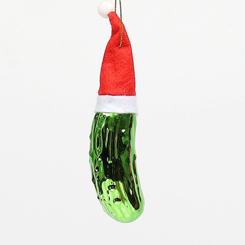 Glas Gurken Anhänger Weihnachtsbaum Hängeornament Ornamente Eingelegte Gurke Weihnachtsbaum Dekorationen Anhänger