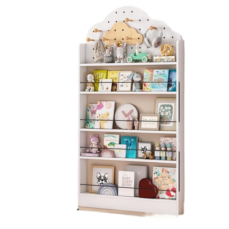 Super Slim Behind Door Bookshelf Wall-Mounted Multi-Layer Storage Cabinet Wooden Board for Toys Gap Organizer