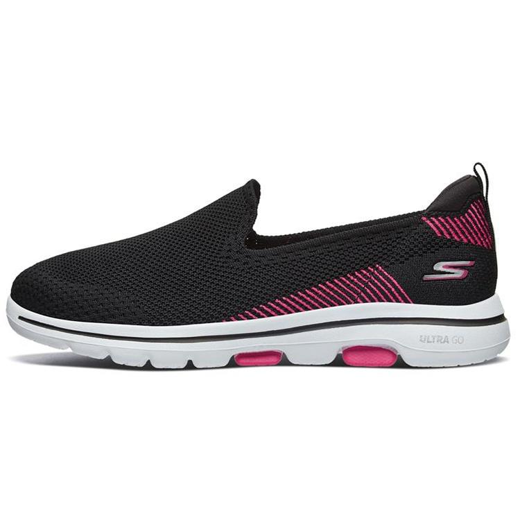 (WMNS) Skechers Go Walk 5 Loafers  Black Pink Red  Women s 15900-BKPK EU 35