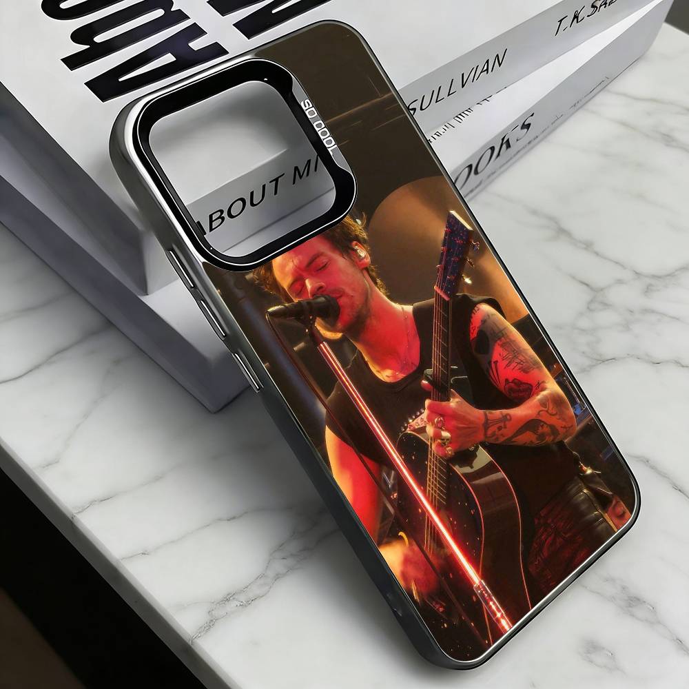 

H-Harry Styles Phone Case For iPhone 17,16,15,14,13,12,11 Plus,Pro Max,XS,Colorful Silver Phone case Funda Cover iPhone13PROMAX