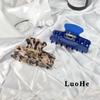 Luohe High-End Korean French Acetate Hair Clip - Women's Updo & Shark Accessory