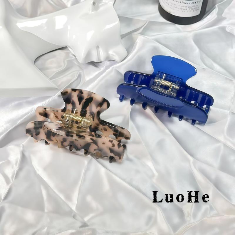 Luohe High-End Korean French Acetate Hair Clip - Women's Updo & Shark Accessory