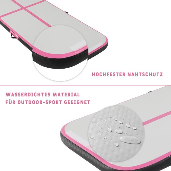 Inflatable PVC 300 * 100 * 10cm Fitness Mat Black Powder