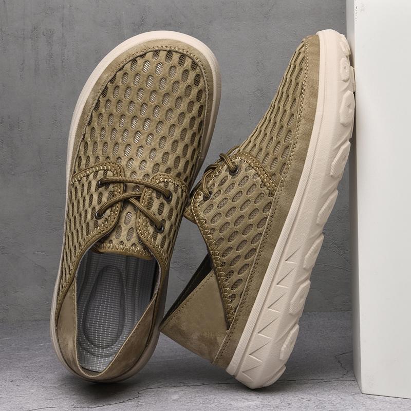 Elegantes Summer Sneakers for Men Lightweight Beach Casual Shoes Outdoor Leisure Walking Shoes Fashion Simple Male Mesh Footwear