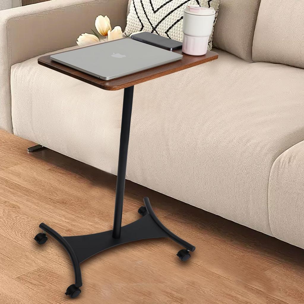 KLD Standing Desk for Side Bedside Sofa Bedroom Coffee Laptop Projector Easy Suitable for Meeting and Paraffin Wood Finish Laptops, Table, Table,