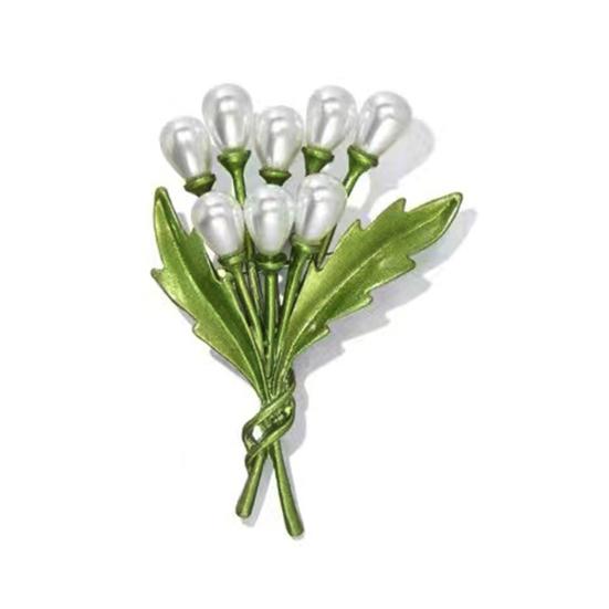 Brooch Versatile Botanical Leaf Design Brooch with Glossy Fade-Resistant Finish Sweaters Scarves Handbags Hats Safety Pin