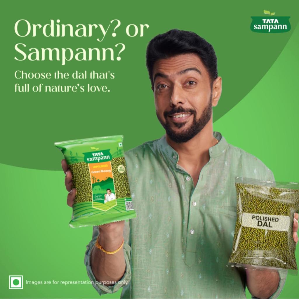 TATA Sampann Unpolished Green Moong Dal Whole 500g Pack of 1 Premium Quality Protein Rich