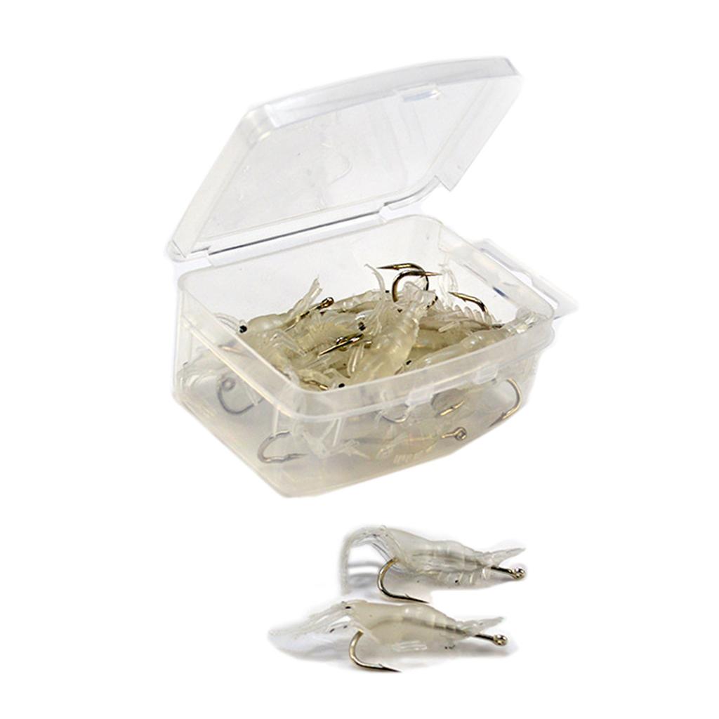 10 Stück Garnelenköder Haken Weiche Garnelen Angelköder Weiche Köder Weiche Garnelen Angelköder Simulation Weiche Garnelenköder Garnelen