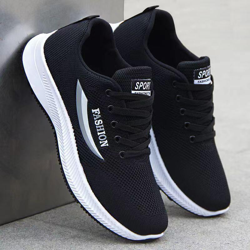 Men's shoes cloth surface breathable casual sports shoes non-slip and wear-resistant medium walking shoes shoes single shoes