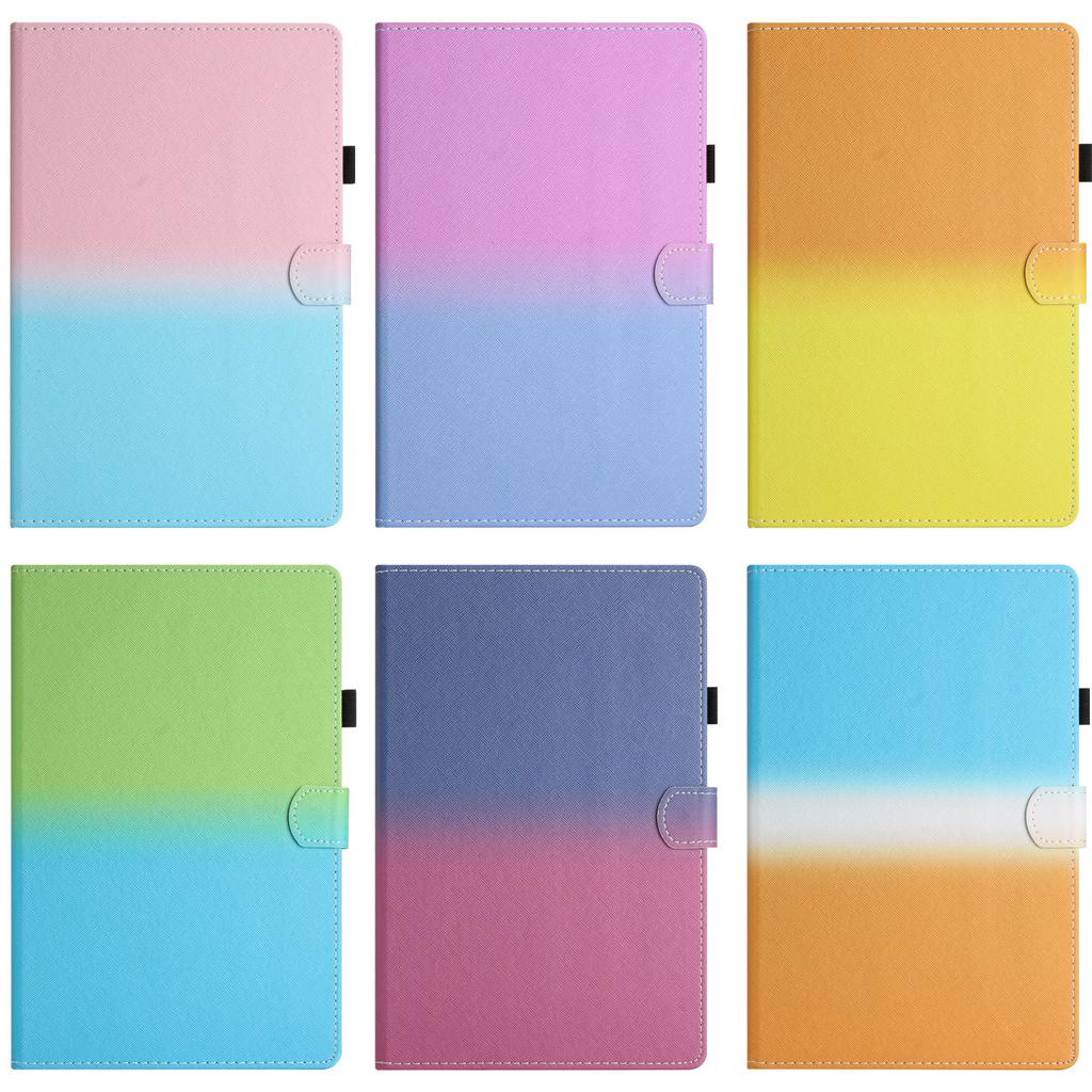 Suitable for ipad 10.9 flat leather case Air5 painted gradual change color card holder protective case mini6