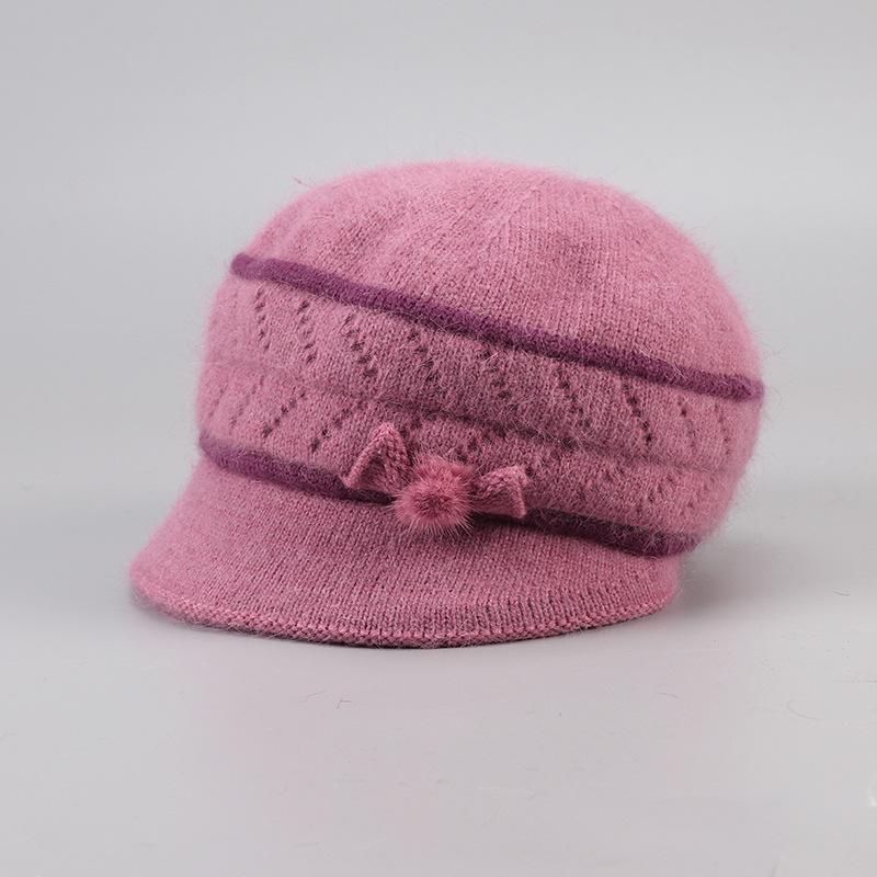 Ladies Outdoor Gloves 1 Set Hat Scarf Gloves Non Allergenic Comfortable Thick Mother Cap Scarf Mittens for Daily