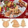 Wooden Elk Snacks Plate Cartoon Pattern Appetizer Tray Christmas Tree Serving Tray  Living Room