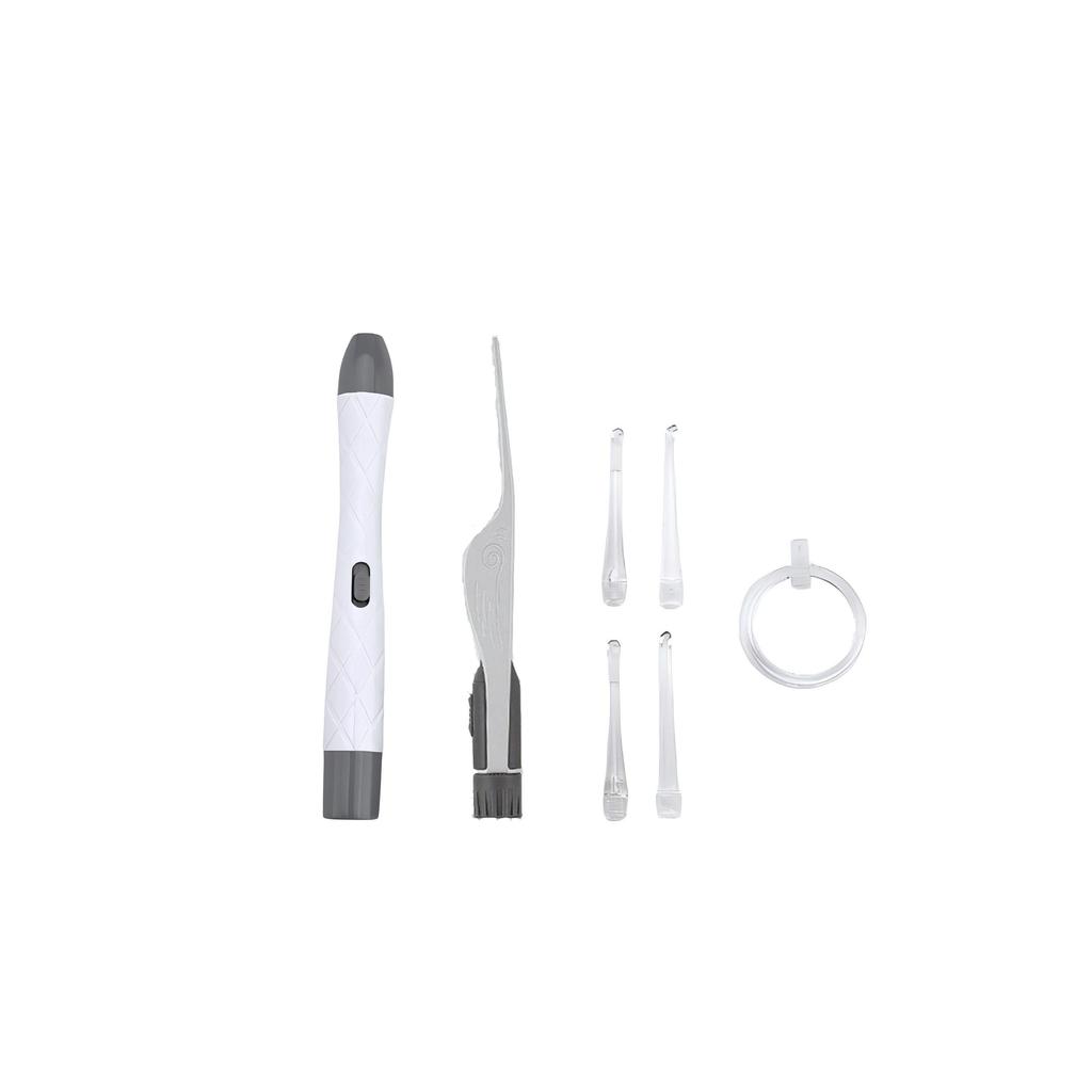 Luminous Ear Spoon Set Ear Wax Removal Cleaning Tweezers LED Light Earpick Nose Clip Children Adults Ear Care Tools Kit