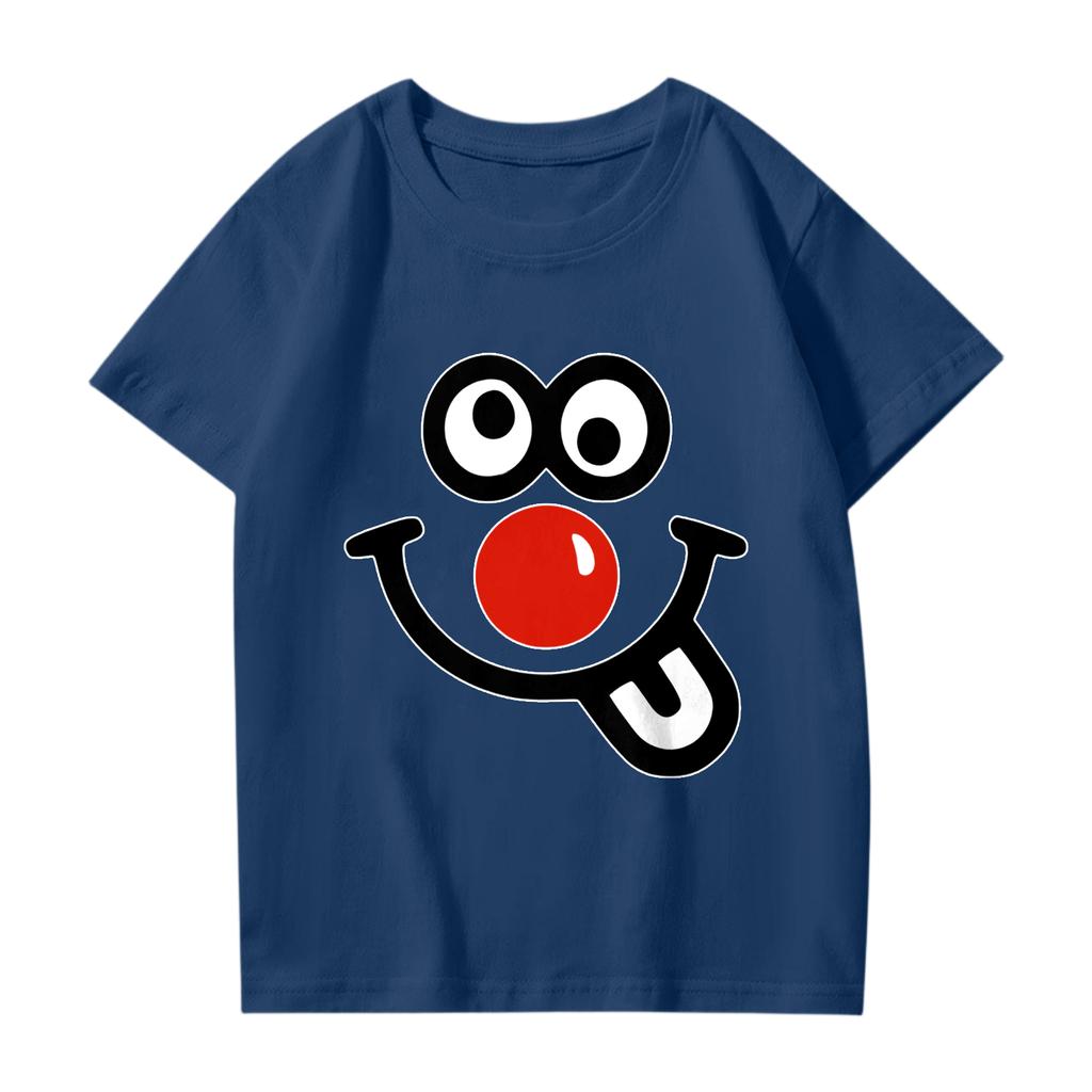 Modische Rundhals-Kurzarm-Arbeitskleidung bedruckte Oberteile für Kinder-Sommeroberteile