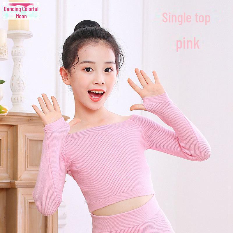 Children's Gray Winter Dance Sweater & Shawl - Stylish Exercise Jacket/Waistcoat for Girls