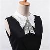 Black White False Collar Lace Floral Decoration Collar Fashion Fake Collar  Women Girls